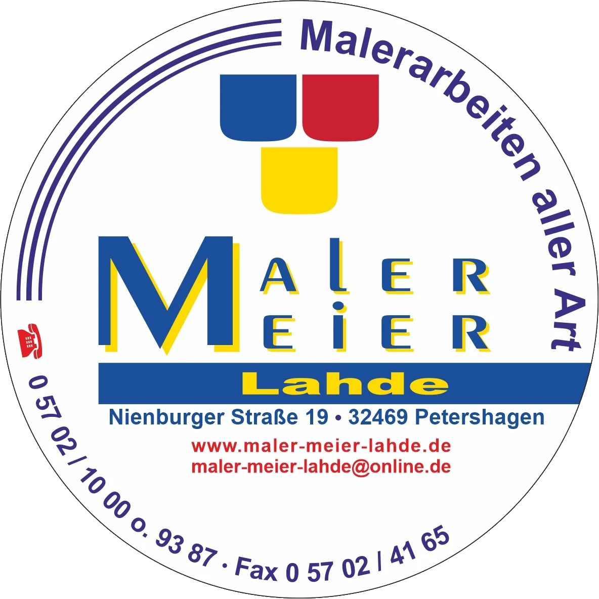 Maler Lahde rundes Logo